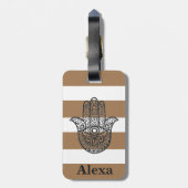 Aangepaste handstrepen voor Cute gelukshamsa Bagagelabel (Achterkant verticaal)