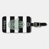 Aangepaste handstrepen voor Cute gelukshamsa Bagagelabel (Voorkant horizontaal)