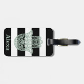 Aangepaste handstrepen voor Cute gelukshamsa Bagagelabel (Achterkant horizontaal)