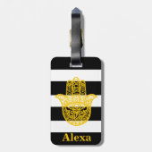 Aangepaste handstrepen voor Cute gelukshamsa Bagagelabel (Achterkant verticaal)