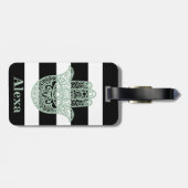 Aangepaste handstrepen voor Cute gelukshamsa Bagagelabel (Achterkant horizontaal)