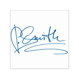 Aangepaste handtekening Blauw Zelfinktende Stempel