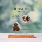 Aangepaste handtekening Drink borden met honden (Neutraal)