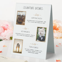 Aangepaste handtekening Drink foto's met gouden we