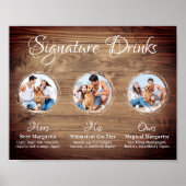 Aangepaste handtekening Drinken bijtende hondenwed Poster (Voorkant)