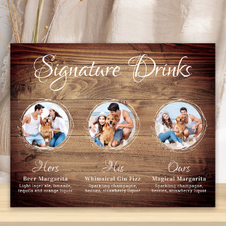 Aangepaste handtekening Drinken bijtende hondenwed Poster