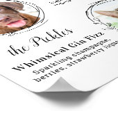 Aangepaste handtekening Drinken Dog Bar Pet Weddin Poster (Hoek)