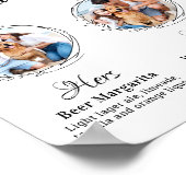 Aangepaste handtekening Drinken Elegant Dog Pet We Poster (Hoek)