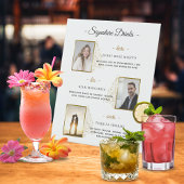 Aangepaste handtekening Drinken gouden winter brui Reclamebord Met Voetstuk