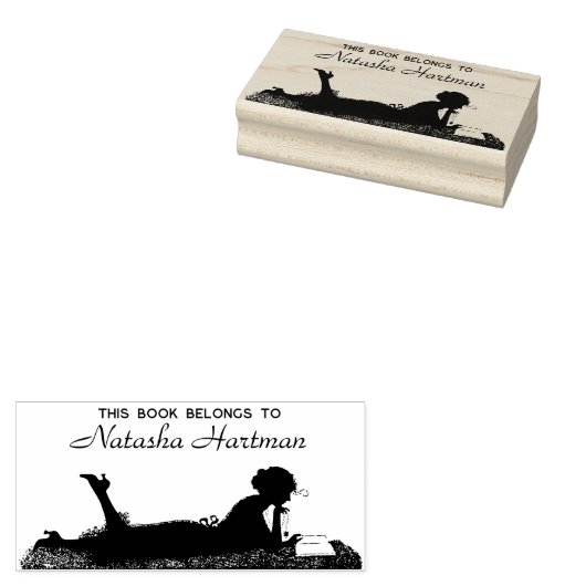 aangepaste handtekening en tekst Bookplate Rubber Rubberstempel (Gestempeld)