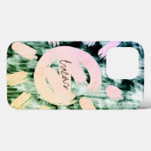 Aangepaste handtekening Faux Greenery Abstract Mon Case-Mate iPhone Case (Achterkant (horizontaal))