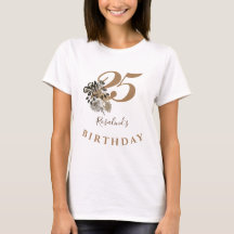Aangepaste handtekening Gold Floral Birthday