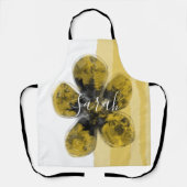 Aangepaste handtekening Golden Autumnal Floral Schort (Voorkant)