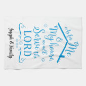 Aangepaste handtekening Joshua 24:15 Theedoek (Bla (Horizontaal)