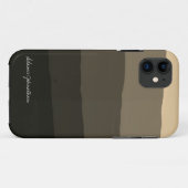 Aangepaste handtekening Naam zwart en goudafbraak Case-Mate iPhone Case (Achterkant (horizontaal))