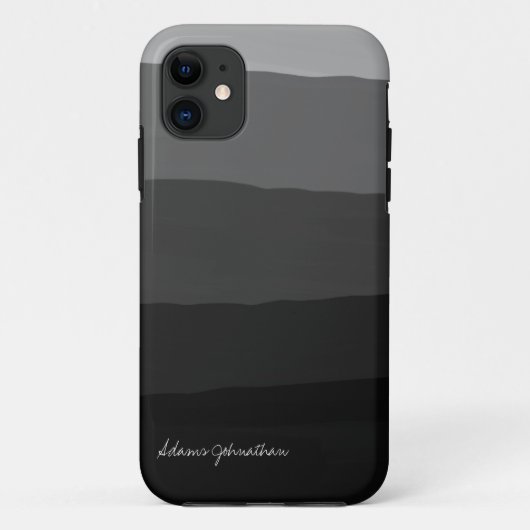 Aangepaste handtekening Naam zwart en witte afbraa Case-Mate iPhone Case (Achterkant)