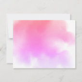 Aangepaste handtekening Rainbow Pink Gold Waterver Notitiekaartje (Achterkant)