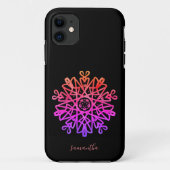 Aangepaste handtekening | Roze Paars  Case-Mate iPhone Case (Achterkant)