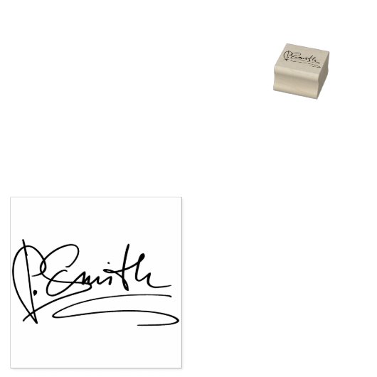 Aangepaste handtekening rubberstempel (Gestempeld)