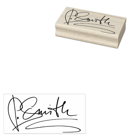 Aangepaste handtekening rubberstempel (Gestempeld)