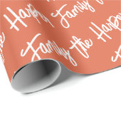 Aangepaste handtekening van familie Modern script Cadeaupapier (Rol Hoek)