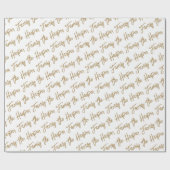 Aangepaste handtekening van familie Modern script Cadeaupapier (Vlak)