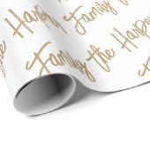 Aangepaste handtekening van familie Modern script Cadeaupapier (Rol Hoek)