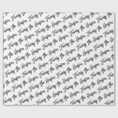 Aangepaste handtekening voor familie Modern Script Cadeaupapier (Vlak)