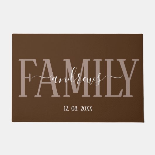 Aangepaste handtekening voor naam van aangepaste f deurmat (Voorkant)