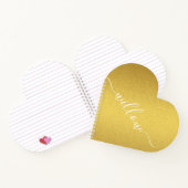 Aangepaste handtekening voor script Gold Foil Hear Notitieboek (Binnen)