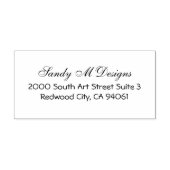 Aangepaste handtekening zakelijk retour adres hout rubberstempel (Afrduk)