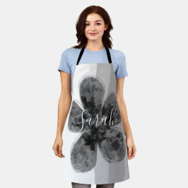 Aangepaste handtekening zwarte Floral Abstract Sch Schort