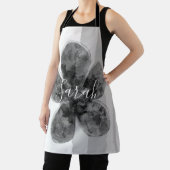 Aangepaste handtekening zwarte Floral Abstract Sch Schort (Insitu)