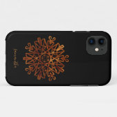 Aangepaste handtekeningnaam | Gouden Ornament Case-Mate iPhone Case (Achterkant (horizontaal))
