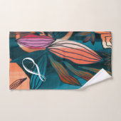 Aangepaste handtekeningnaam Monogram Tropisch Bad Handdoek (Handdoek)