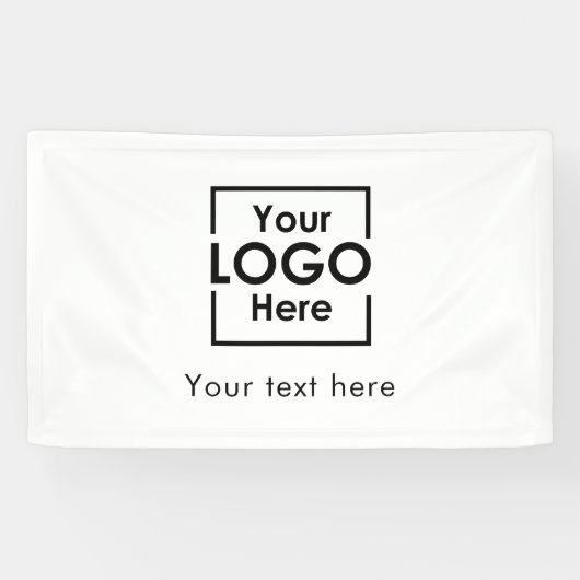 Aangepaste hangende bannerteken Business Logo Text Spandoek (Horizontaal)
