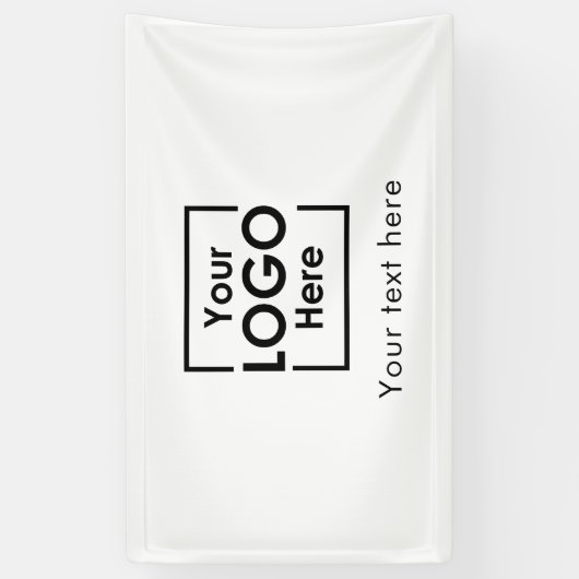Aangepaste hangende bannerteken Business Logo Text Spandoek (Verticaal)