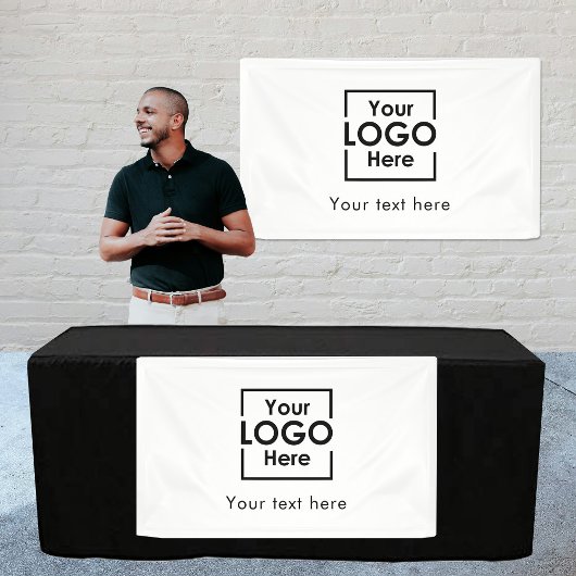 Aangepaste hangende bannerteken Business Logo Text Spandoek