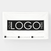 Aangepaste hangende bannerteken Logo Social Media- Spandoek (Horizontaal)