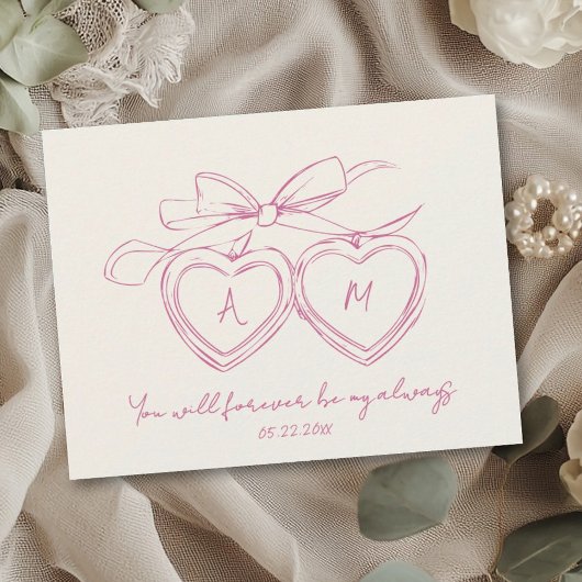 Aangepaste hanger voor jubileum van koppel Cute mo Feestdagenkaart
