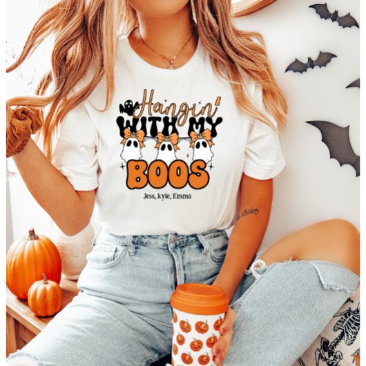 Aangepaste "Hangin’ With My Boos" Schattigee Hallo T-shirt