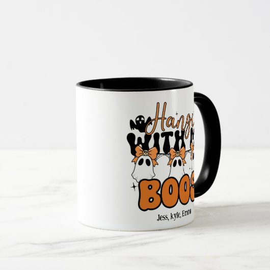 Aangepaste "Hangin' with My Boos" Schattigee spook Mok (Voorkant rechts)