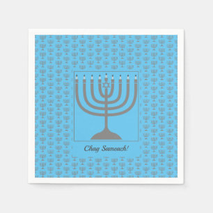 Aangepaste Hanukkah MENORAH Papier Servet