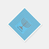 Aangepaste Hanukkah | MENORAH Papier Servet (Hoek)