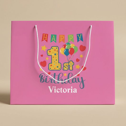 Aangepaste Happy 1e Verjaardag Grote Cadeautas