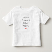 Aangepaste Happy 3 jaar Sobers Mama Ondersteuning, Kinder Shirts (Voorkant)