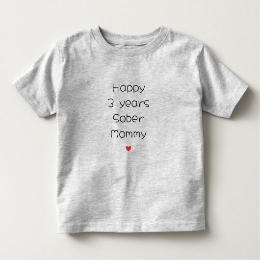 Aangepaste Happy 3 jaar Sobers Mama Ondersteuning, Kinder Shirts (Voorkant)