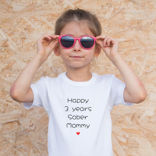 Aangepaste Happy 3 jaar Sobers Mama Ondersteuning, Kinder Shirts