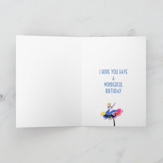 Aangepaste Happy Birthday ALICE-kaart Kaart (Binnen)
