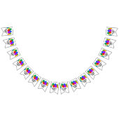 Aangepaste Happy Birthday ballonpartij bundelbanne Vlaggetjes (Alle)